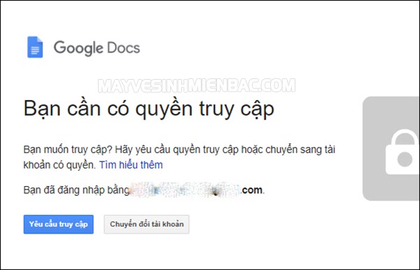 Docs.google.com đã từ chối kết nối do không có quyền truy cập